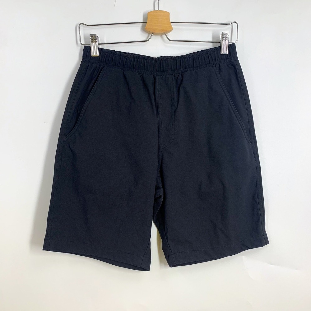 Pistol Lake Men Black Elastic Waist 8" Inseam Nylon Spandex Casual Shorts Size M